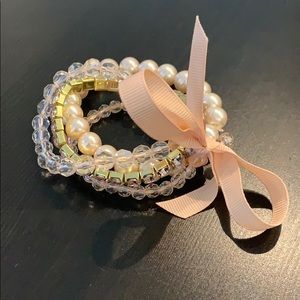 Group of Pink Stackable Bracelets